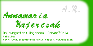 annamaria majercsak business card